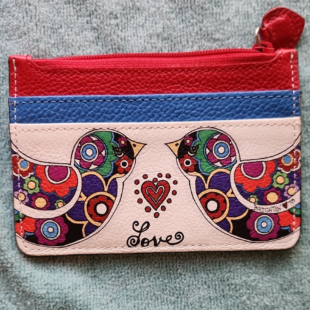 Brighton Multicolor Love Birds Wallet